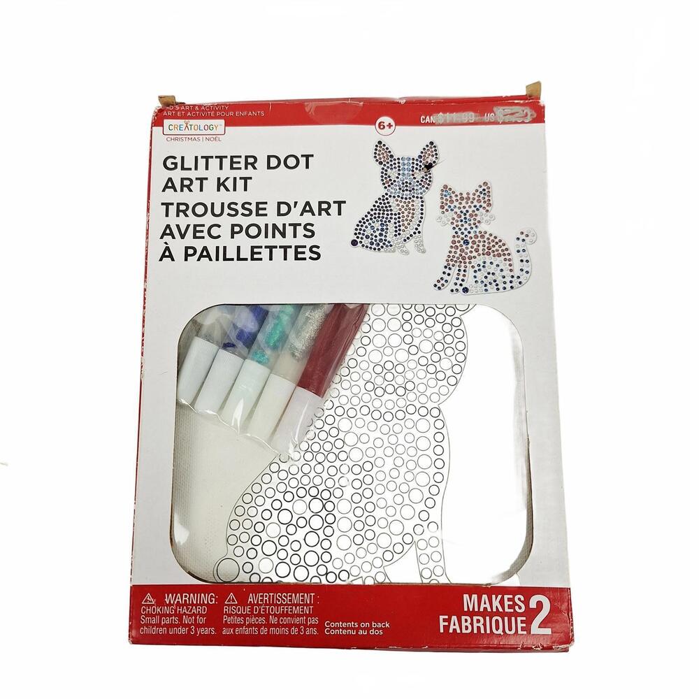 Creatology - Glitter Dot Art‎ Kit - Makes 2 Dog/Cat